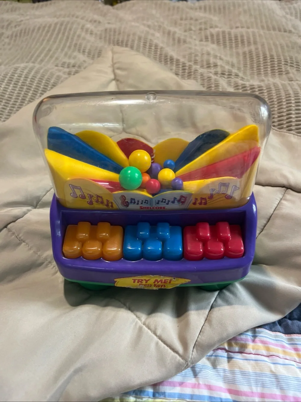 Shelcoro Colorful Kids Musical Keyboard Toy - Blue/Yellow/Red BALLS DO NOT POP